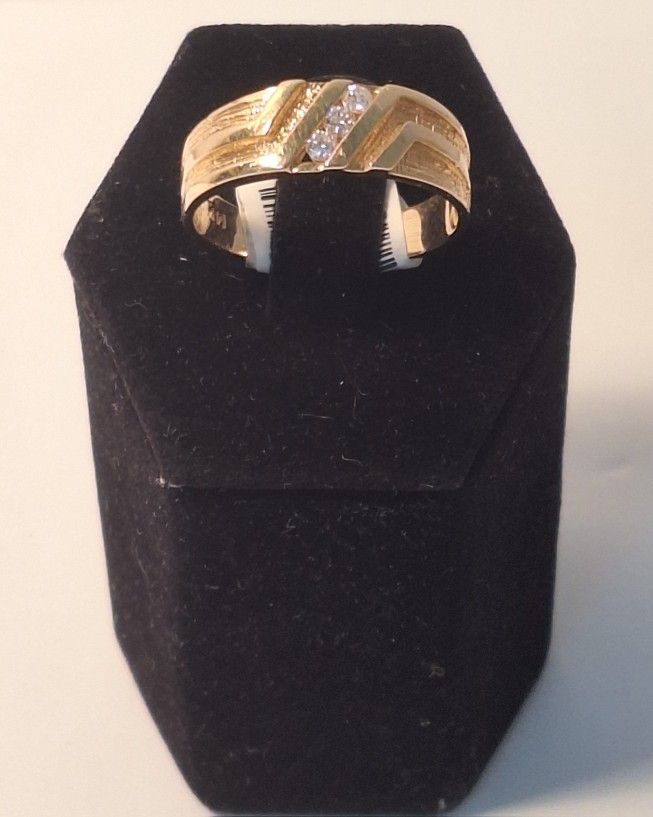 GTS Dimond Band Ring 14k 5.6g /.15 CTW