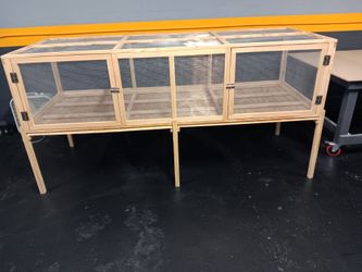 Large Wooden Small Animal Cage with Stand