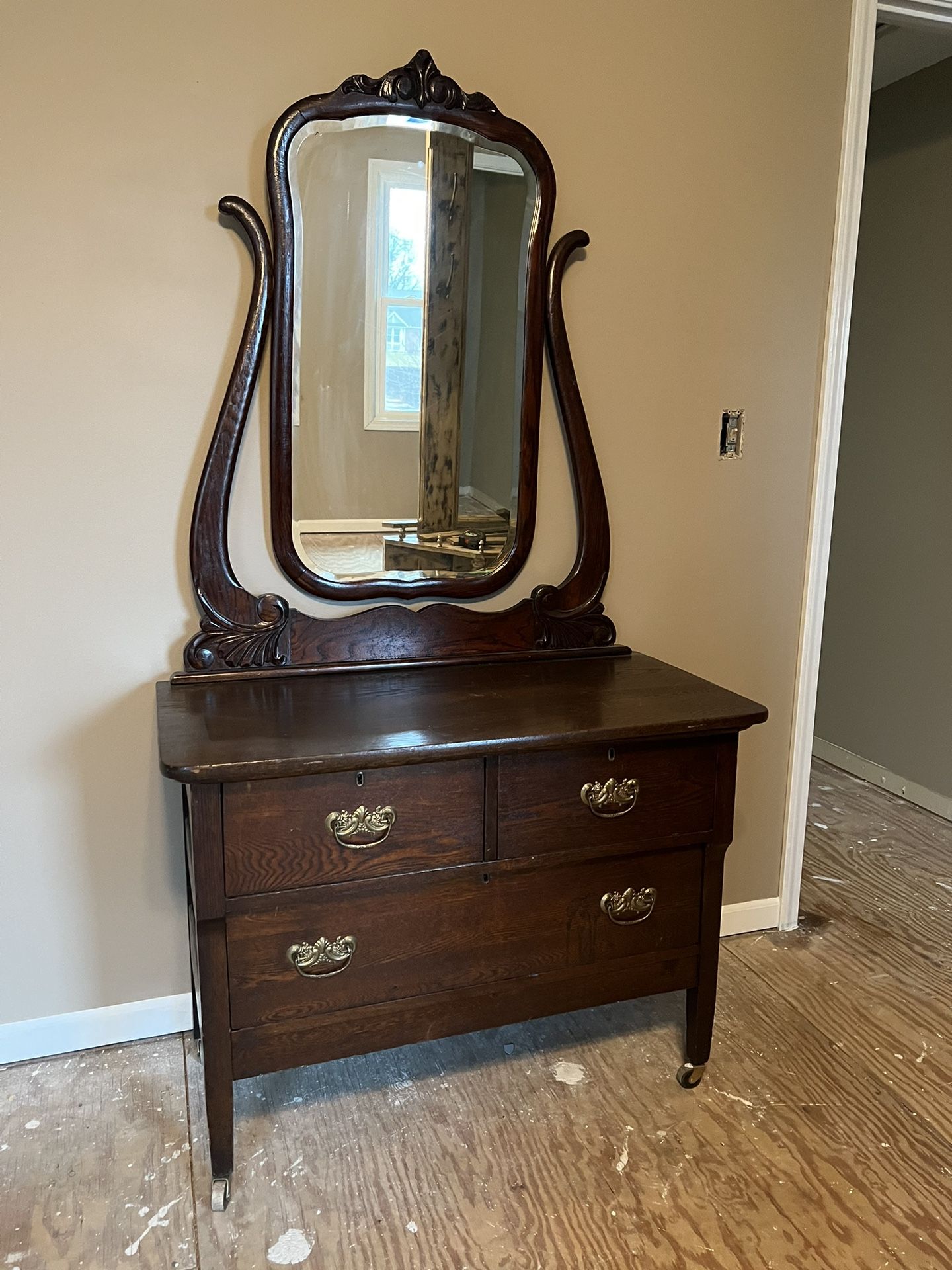 Antique dresser with mirror