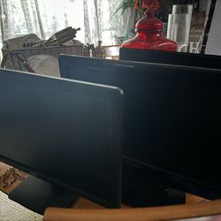 3 Computer monitor screens