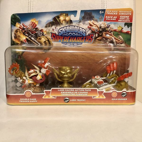 RARE )SKYLANDERS SuperChargers Land Trophy Racing Action Pack for Sale