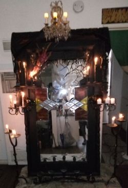 Black Large Mirror.Goth Style
