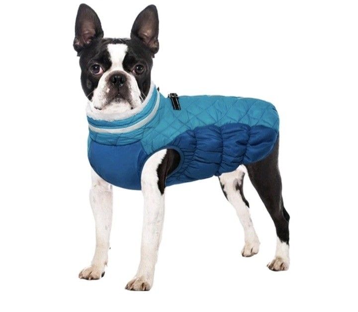 Dog Size Large Winter Jacket Puffer Reflective Collar Fleece Lined - New