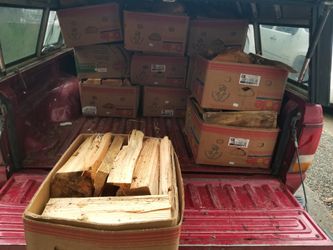 Boxes of dry-seasoned firewood (Ask about delivery)