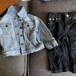 Baby Zara Jean Jacket & Levi jeans bundle  $15 pickup plainfield