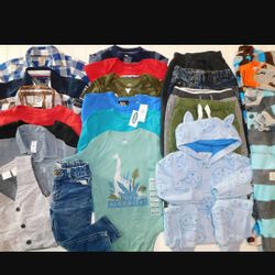 Boys 18 Month 18-24 Months Clothes Lot 18 24 Month Winter Shirt Jeans Sweats Sleeper Romper  