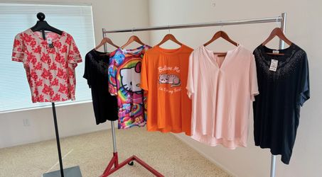 * 6 Shirts Tops Blouses 3x Plus Size Brand New! Women's