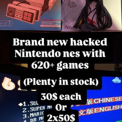 Nintendo NES Hacked Console 620+ Games 