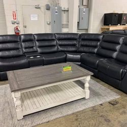 Power Reclining Sectional In Stock For Fast Delivery 