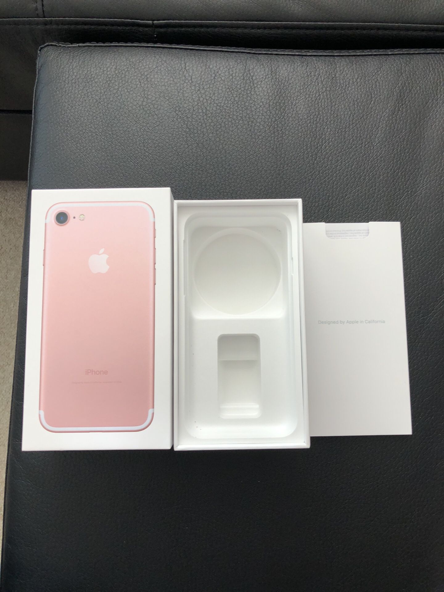 Rose gold iPhone 7 128gb box ONLY