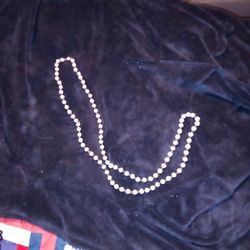 Custom Jewelry. Glass Brown Shaded Beach On Wire. 22 In Long.