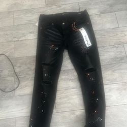 Black Purple Jeans