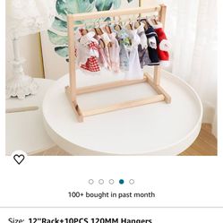 wood doll clothes hanger 