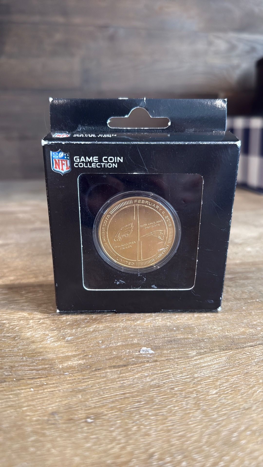 Super bowl 52 Eagles vs Patriots coin