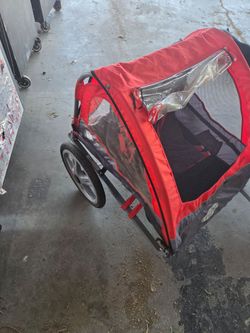 Instep Take 2 Double Seat Bike Child Trailer in red