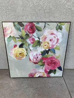 48x48 Cascade of Roses I Wall Art