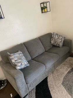 Grey 2 piece couch set