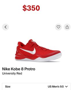 Nike Kobe 8 University Red (9.5)