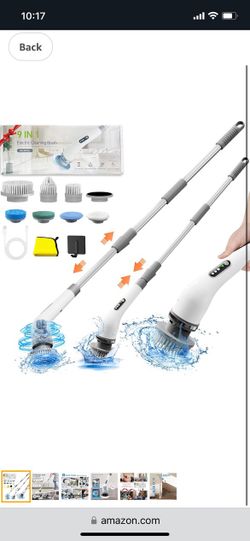 new in box! Electric Spin Scrubber - Shower Scrubber with Long Handle,Electric Scrubber for Cleaning,Bathroom Cleaner,Waterproof Shower Scrubber,Cordl