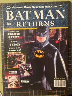 Topps Batman Returns Official Movie Souvenir Magazine 1992 Tim Burton DC Comics w/ poster