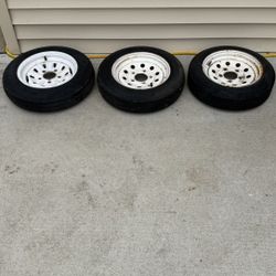 Trailer Tires And Rims 5 Holes 4.80-12s 4.5” Bolt Pattern