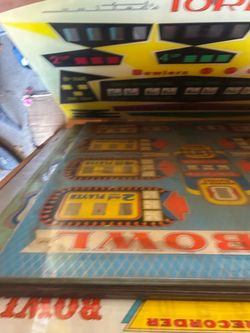 Bowling arcade backglass