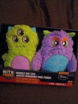 Bite Force Monster Plush Dog Toy -2 Pack