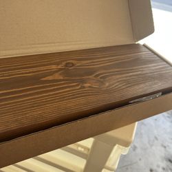 Brand new wooden shelves