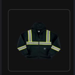 Buffalo Outdoors® Workwear Black Safety Reflective Hooded Sweatshirt