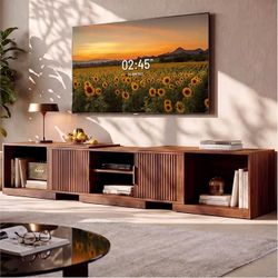 63 inch TV Stand for 55-80 Inches TVs, Extendable Corner Entertainment Center