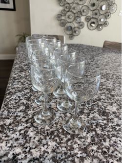 Wine glasses set of 11 glass