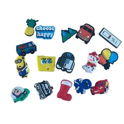Lot of 16 Jibbitz Shoe Charms for Crocs – Boys Themed Characters - Lot #3