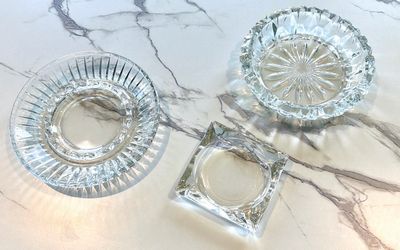 Vintage Glass Ashtrays-Set of 3 Great Preowned condition!