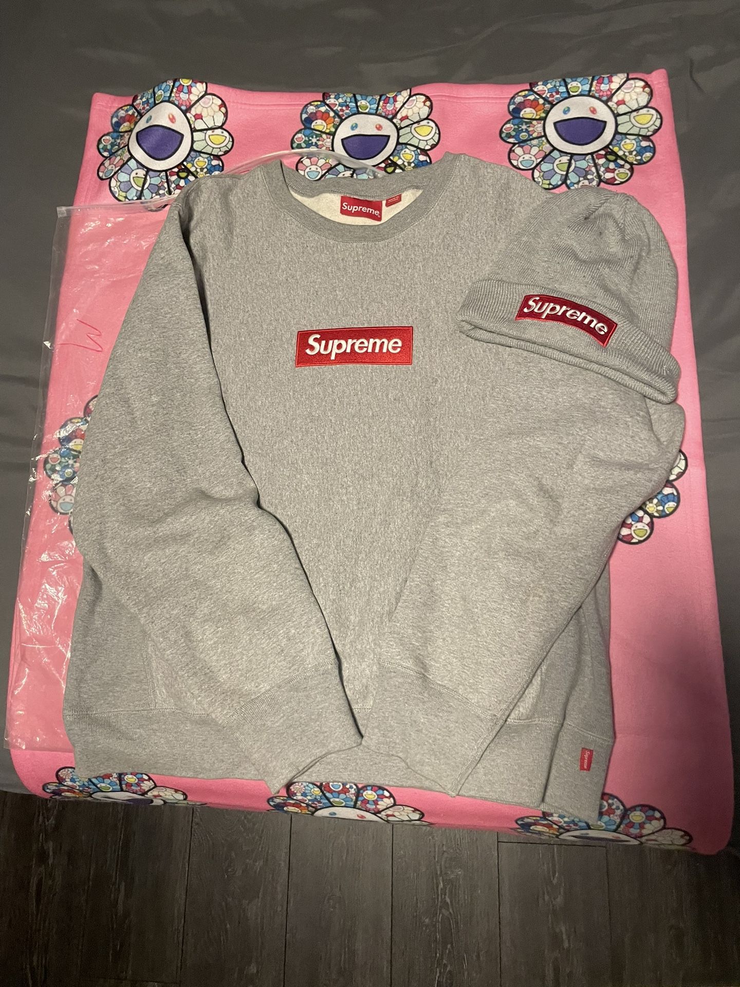 supreme box logo crewneck ash grey