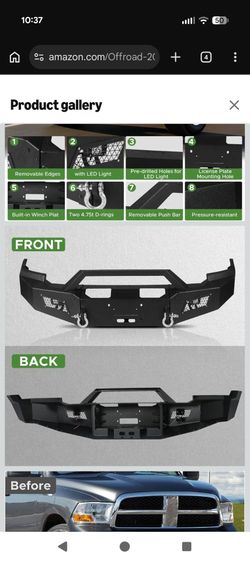 Dodge Ram Front Tow bumper