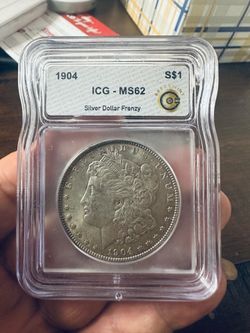 1904-p Morgan silver dollar