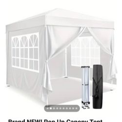 10 x 10 Easy pop up Canopy with 4 sides covers grey color 