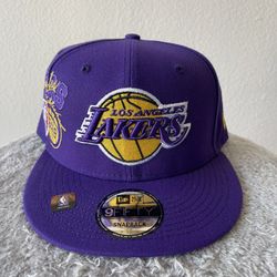 NEW Los Angeles Lakers New Era 9FIFTY 2022 Back Half Snapback Purple/Gold