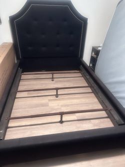 Queen bed frame and box spring