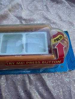 Vintage talking hot dog condiment holder
