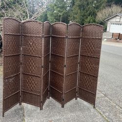 Room Divider Home Design Living Room Bedroom Den Computer Laptop Zoom Background like 6’ Tall by 120” Wide in Good Condition