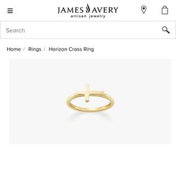 14K James Avery Cross Ring Size 6.5
