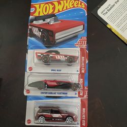 hot wheels red edition ($70 for all 3)