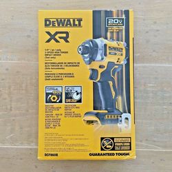 DeWALT DCF860B 20V XR High Torque 3-Speed Brushless Cordless 1/4” Impact Driver 