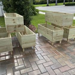 ☀️🦋 Outdoor Garden Bed Raised Planter Box Pine (MEASURES: 3FTLx13”Wx16”H) For Vegetables 🍅 Flowers 💐 Herbs 🌿 Shrubs Wooden Garden Bed