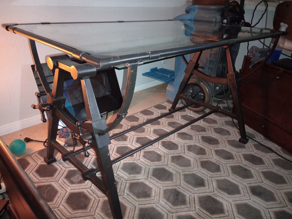 Steel and Glass Desk