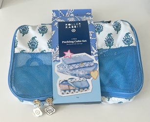 Roller Rabbit 3pc Packing Cube Set Blue