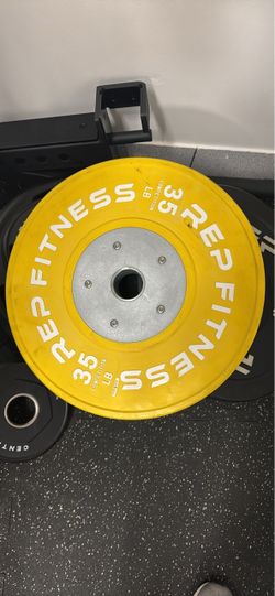 Single REP Fitness 35lb Competition Plate and 20kg Bumper Plate