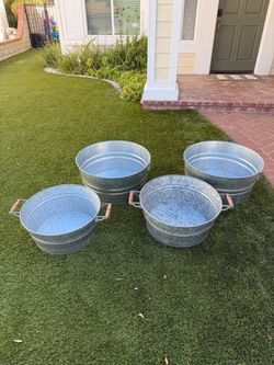 Galvanized Metal Tubs - 4 available