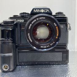 Minolta X-700 with Motor Drive 1 and 50mm f1.4 MD Rokkor-X lens